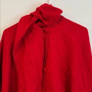 Peruvian Link Red 100% Alpaca Poncho